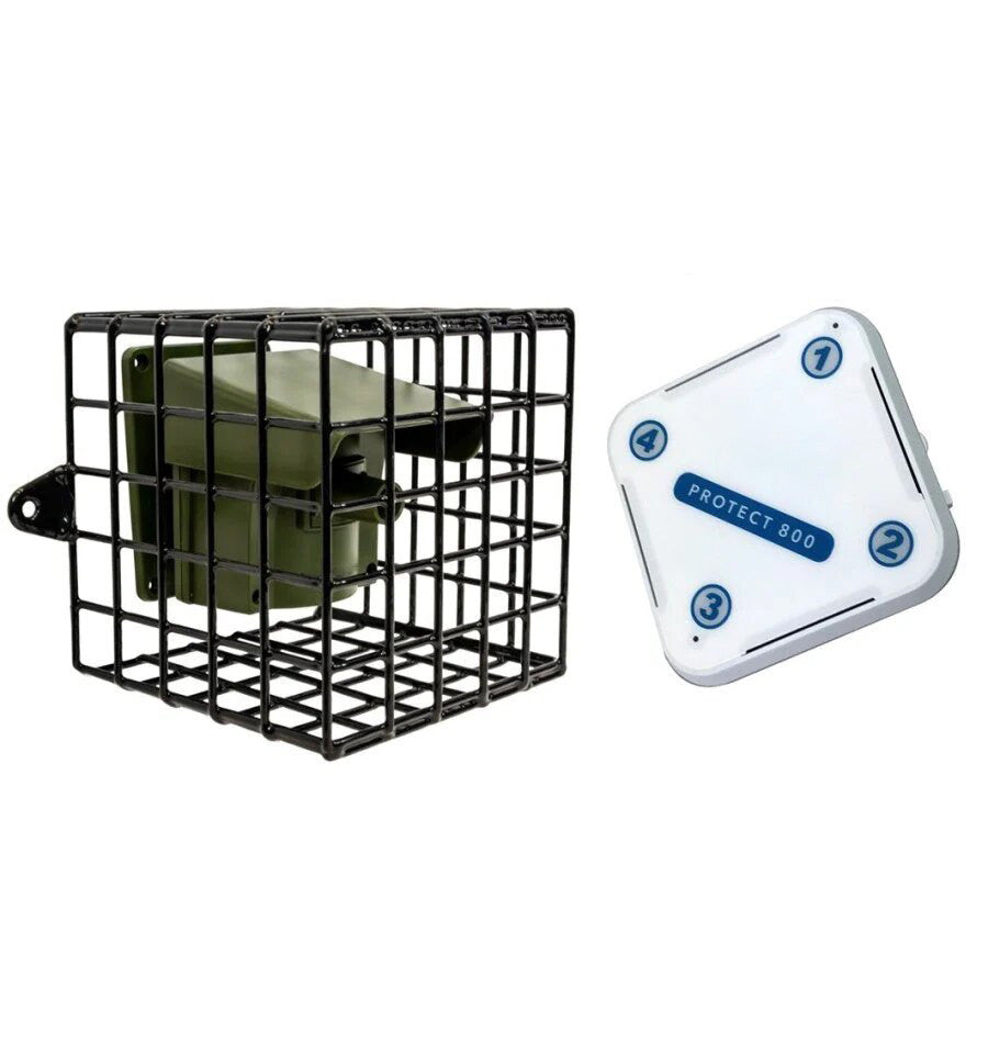 Protect 800 Long-Range Wireless Driveway Alert System – Weather-Proof PIR with Theft-Resistant Cage & Customizable Lens Caps