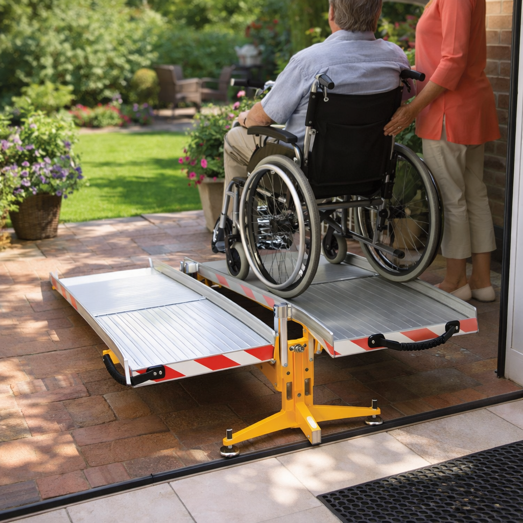 Wheelchair Ramp Joining Support – Adjustable Height – Mobility Access