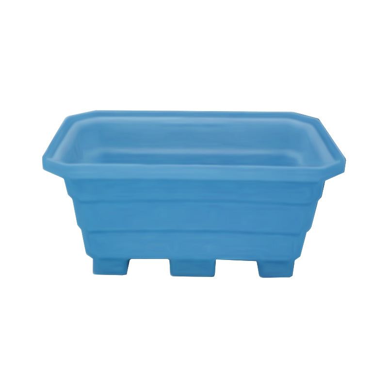 300L Heavy-Duty Blue Mortar Tub with Forklift Access – Ribbed Walls & Twin-Skin Base for Site Waste & Mixing