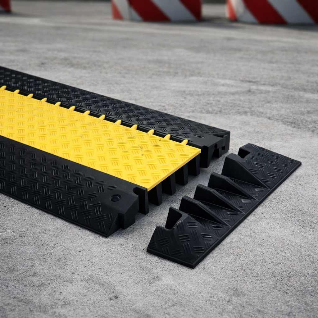 End Ramp – Black – Reduces Trip Hazard – Cable Protectors
