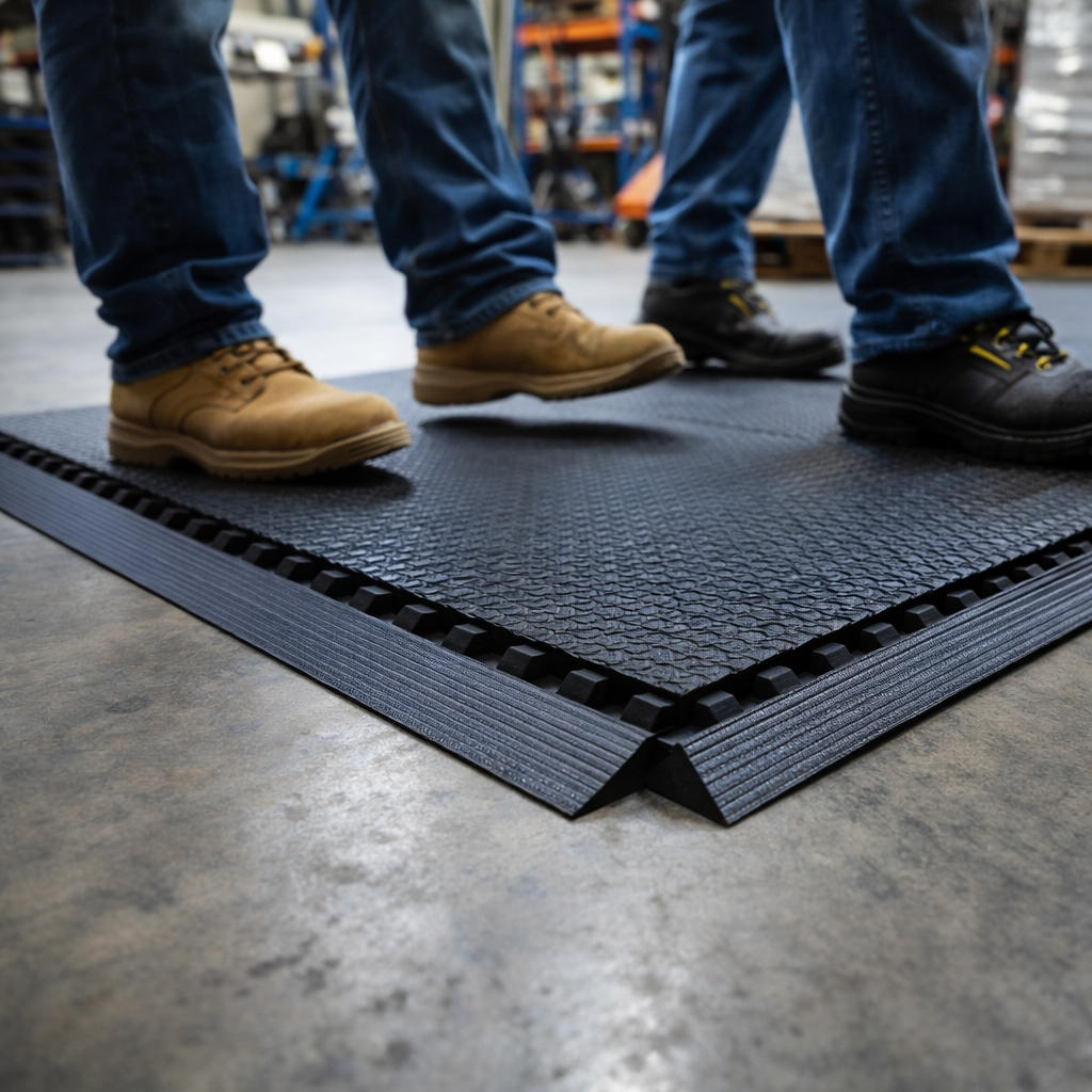 Heavy Duty Nitrile Ramp – 91cm Black – Industrial Strength – Anti-Fatigue