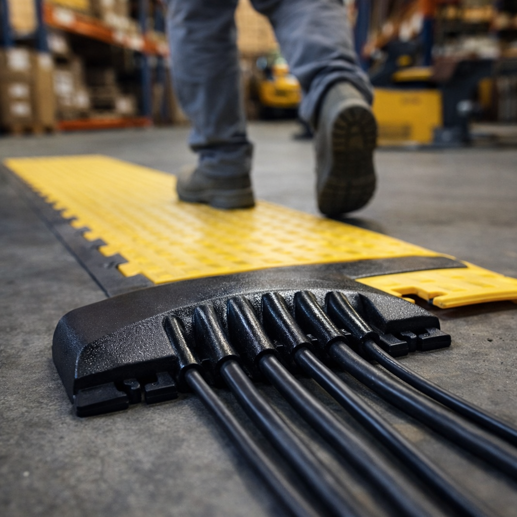 Cable Protector End Ramp – Black – Easy Fit – Indoor/Outdoor