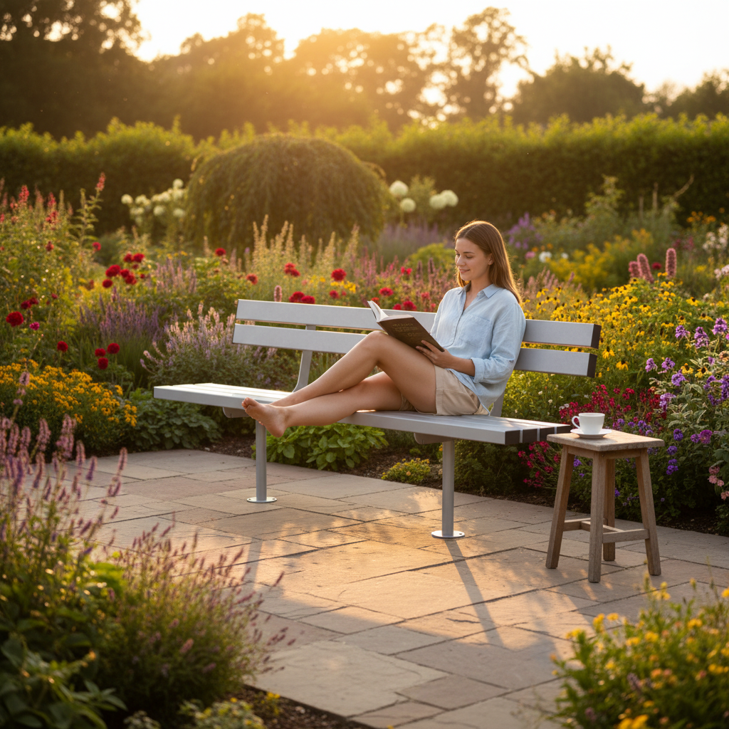 Premium Heavy Duty Bench Seat 1.8m - Traditional Design for High Traffic Areas - High-Quality... - side view | Barriers Co