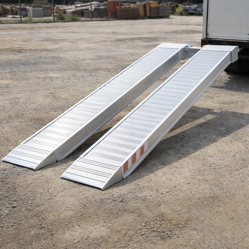 Extra Wide Aluminium Loading Ramps – 4000x500x800kg – Heavy Duty – Vehicle & Machinery Access