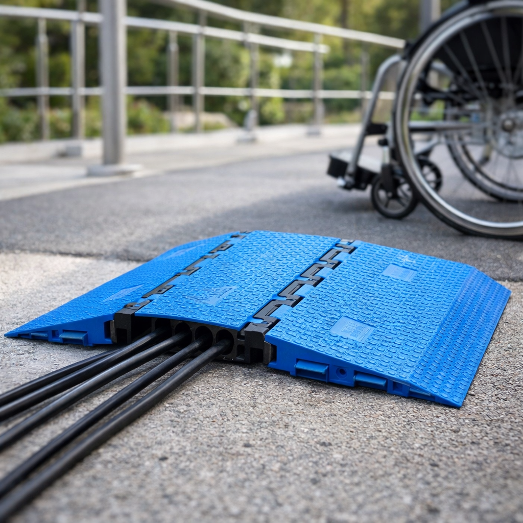 Wheelchair Ramp Cable Protector Set – Blue – Heavy Duty – Accessibility