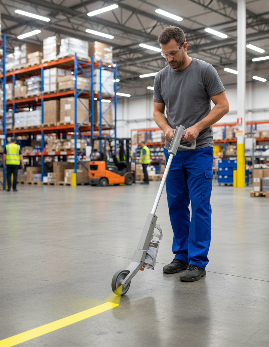 Premium EasyTrack S Spray Handle with Wheels for Enhanced Control and Precision in Marking Paint Applications