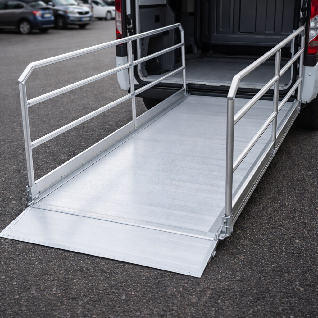 Vehicle Accessible Ramps – 2990mm x 1000mm – With Handrails – Commercial Use