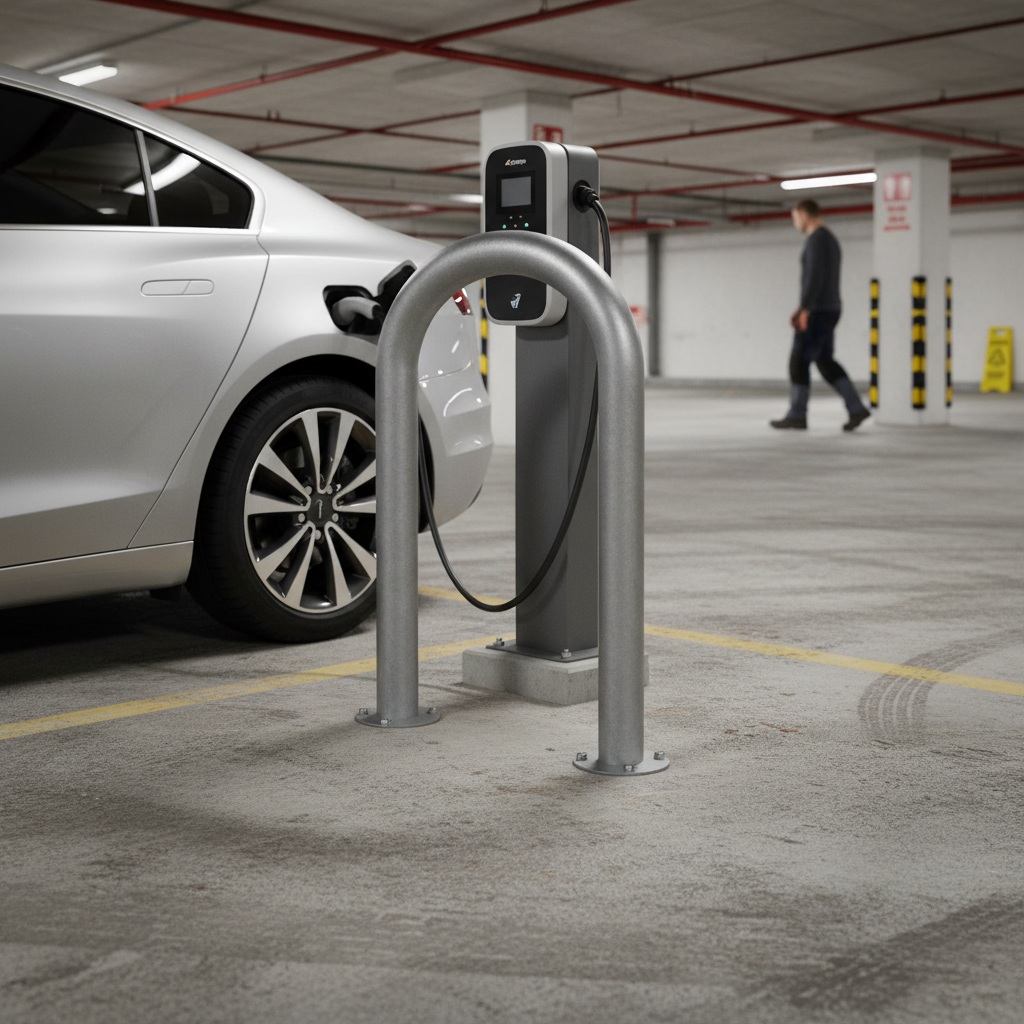 Premium Heavy Duty Galvanised Steel Hoop Guard for EV Chargers and Sign Post Protection