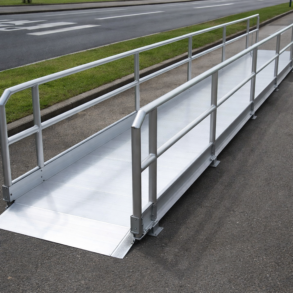 Pedestrian Ramps – 5790mm Long, 1000mm Wide – Handrails – Public & Private Use