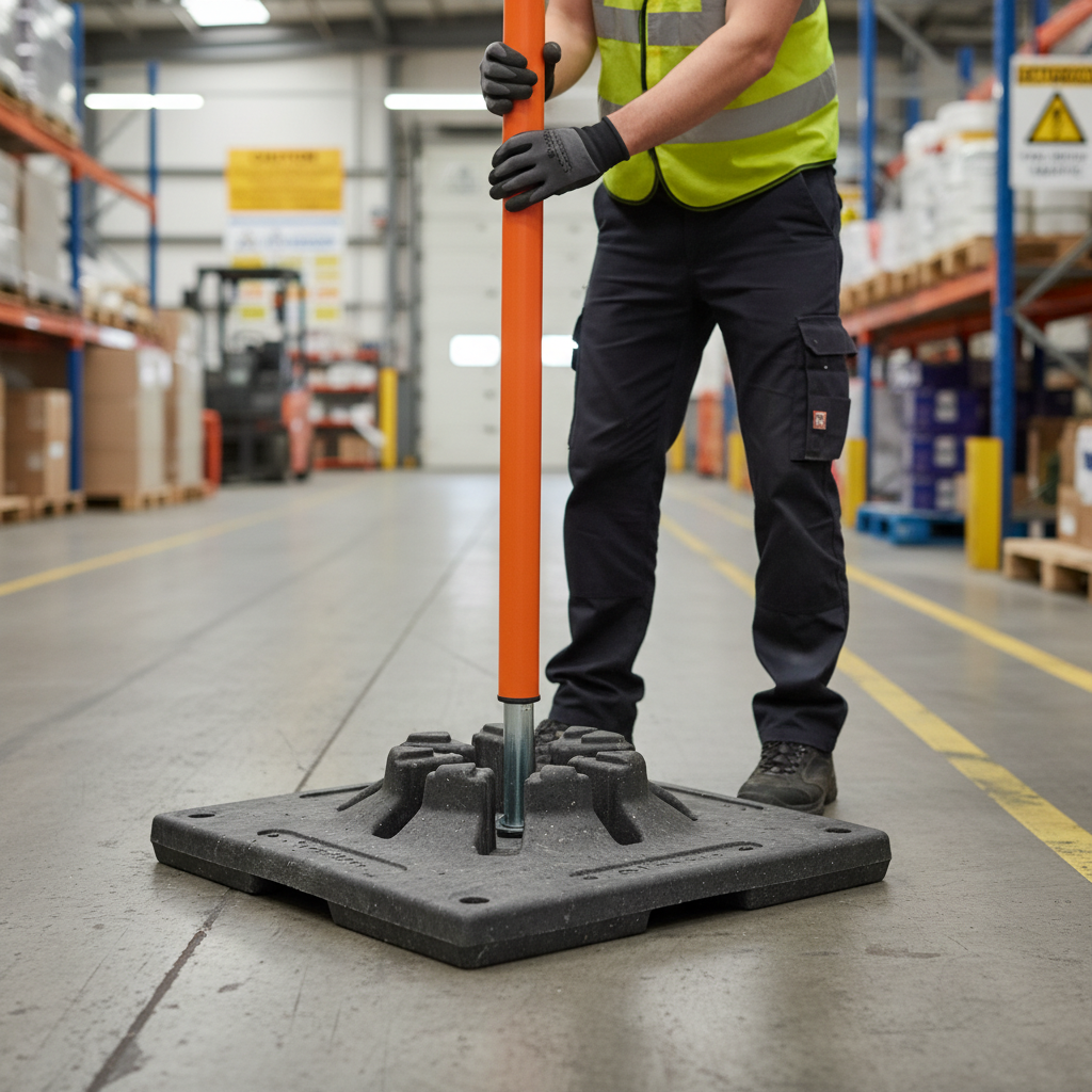 Premium Barrier Foot for Enhanced Stability and Ballast in Barrier Systems - High-Quality Professional Grade for Industrial a