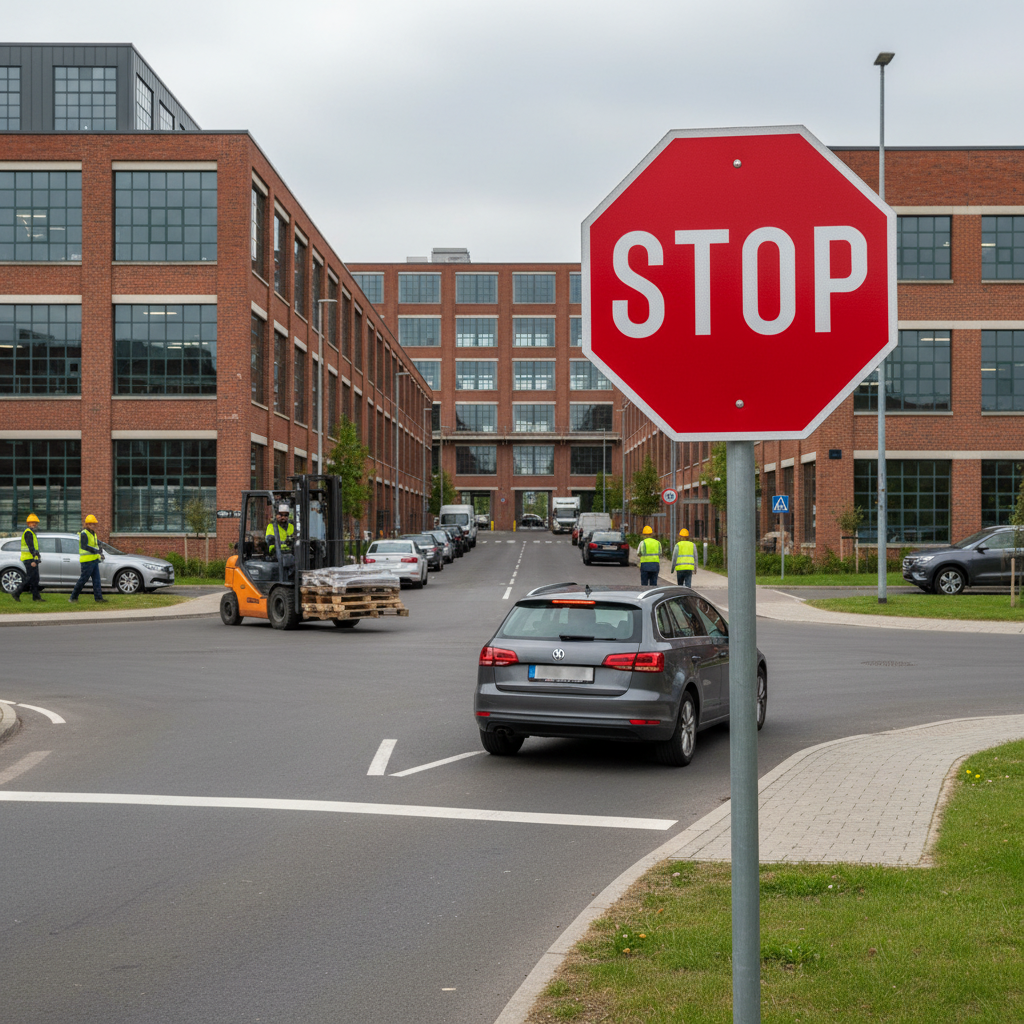 Premium STOP Traffic Sign - 60cm Diameter for Clear Roadway Instructions and Safety