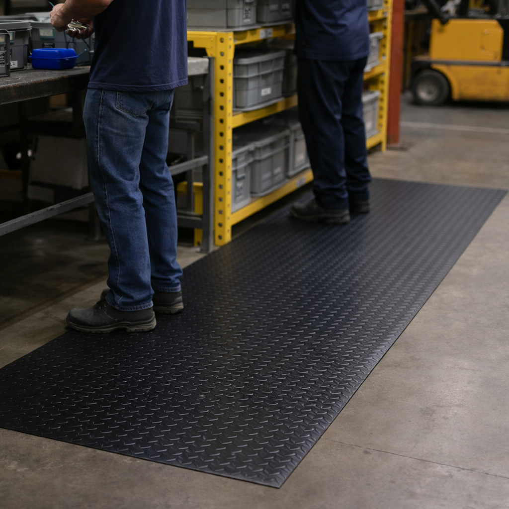 Anti-Fatigue Mat – Black – 14mm Thick, Slip Resistant – Indoor Use