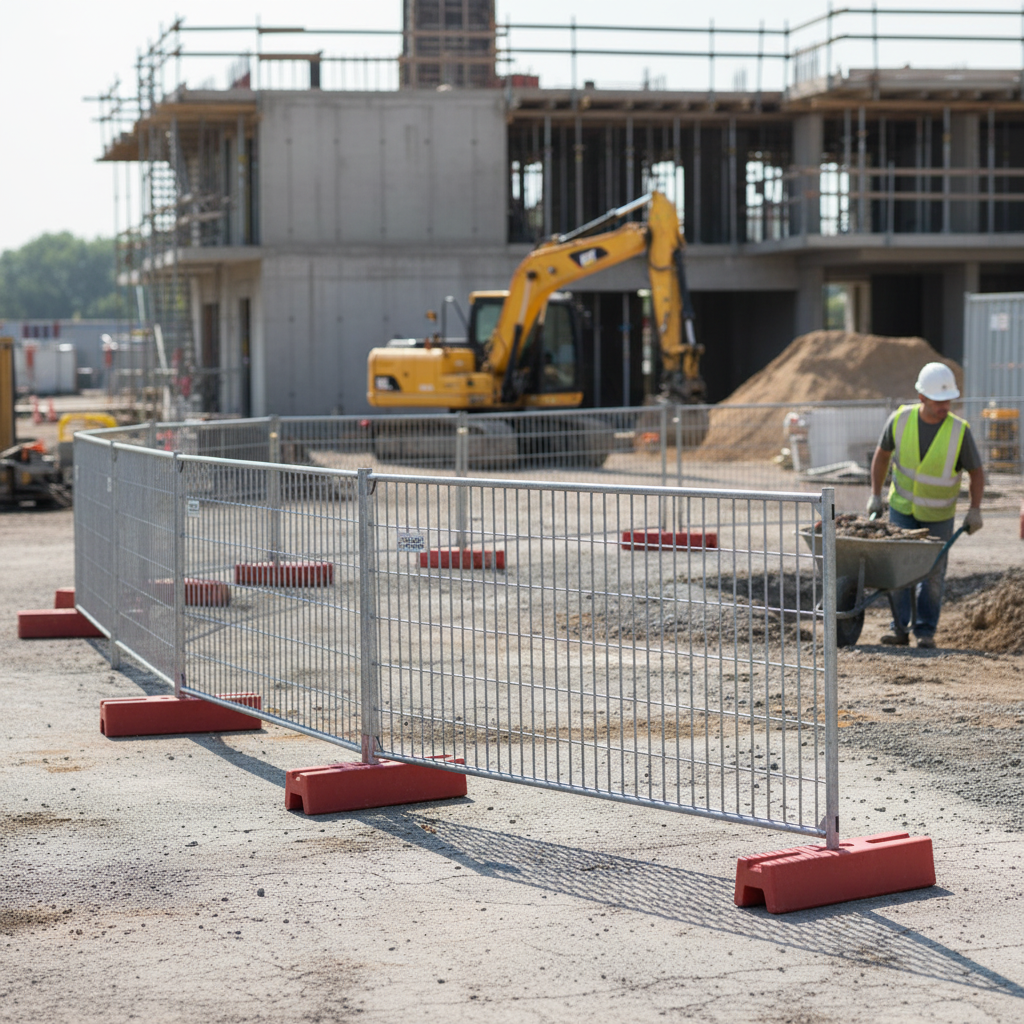 Premium Mobile Fence Panel - Lightweight Reinforced Temporary Fencing Solution for Construction and Events
