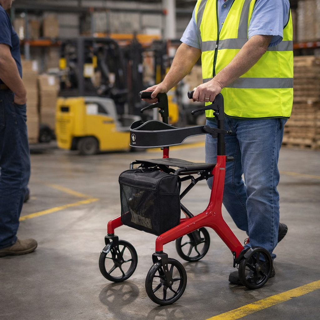 Carbon Rollator – Lightweight – 150kg Capacity – Mobility Aid