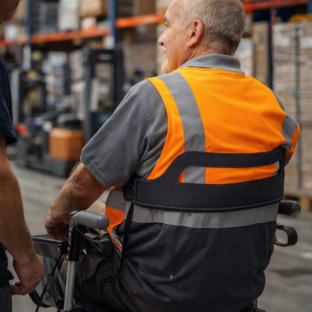 Rollator Backrest – White – Large & Wide – Enhanced Comfort