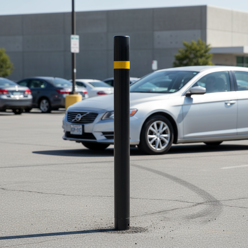 Premium Steel Cored Polyurethane Bollard with Root Fixing for Extreme Durability and Low Maintenance