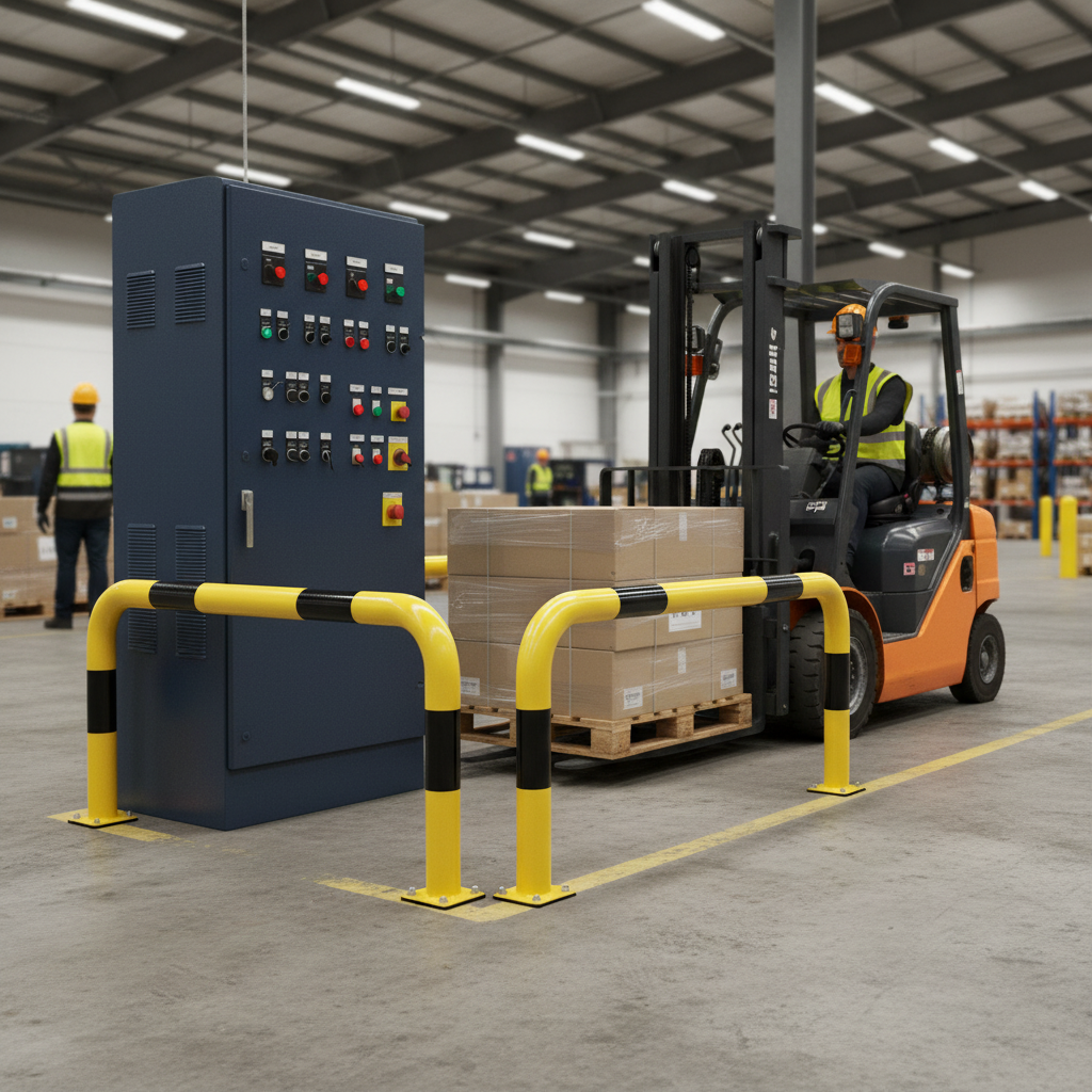 Premium 76mm Flex Hoop Warehouse Barrier Guard Rail with Flexible Foot for Impact Absorption and Easy Installation - Detail V