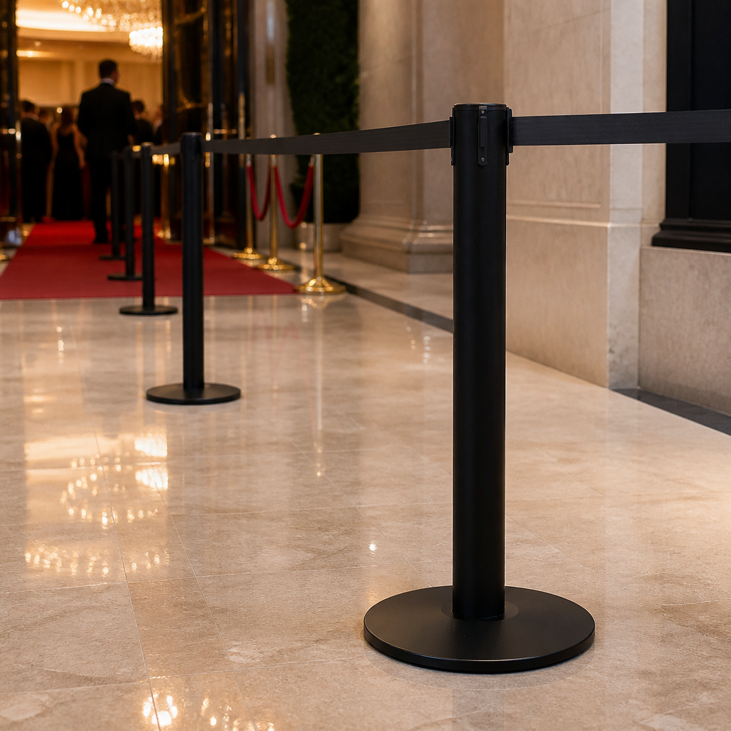 Retractable Belt Barrier System 10.6m for Event Spaces