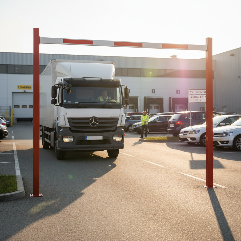 Professional Fixed Height Restriction Barrier - Freestanding Design with Galvanized Steel and Reflective... | Barriers Co
