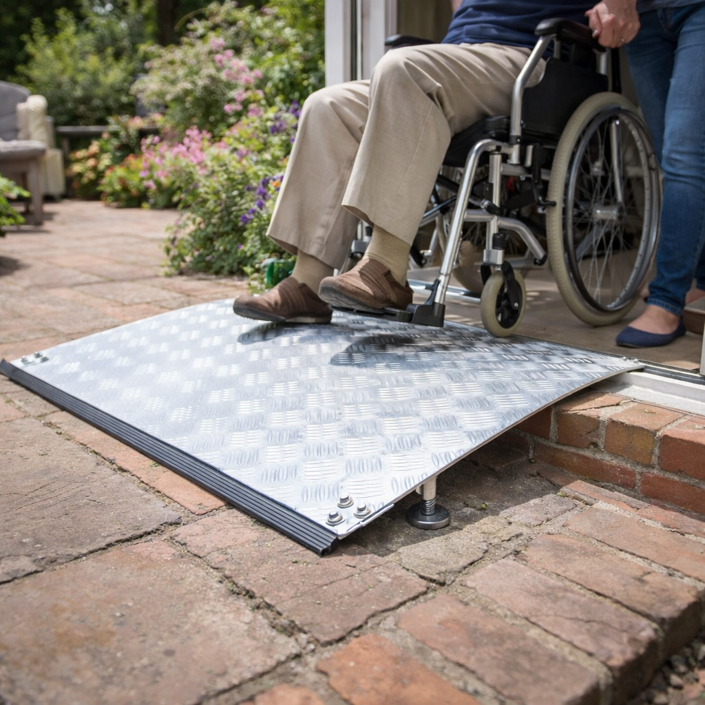 Adjustable Threshold Ramp – 2ft-8ft – 400kg Capacity – Wheelchair Access