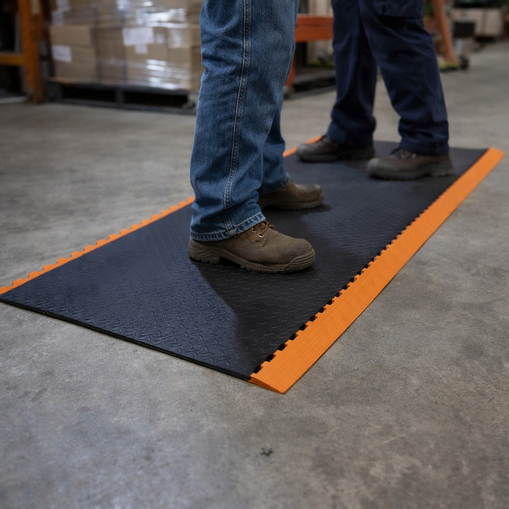 Anti-Fatigue Mat – 152 cm Orange – Nitrile Rubber – Industrial Use