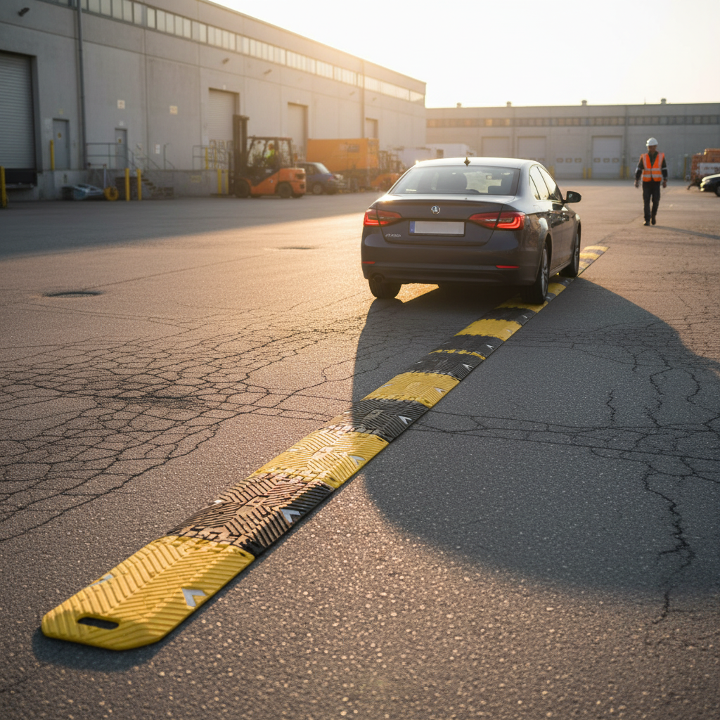 Premium Portable Speed Bump 300 cm with High Load Capacity and Convenient Storage Bag