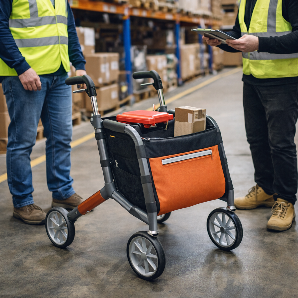 Rollator – Lightweight & Foldable – Adjustable Height – Outdoor Use