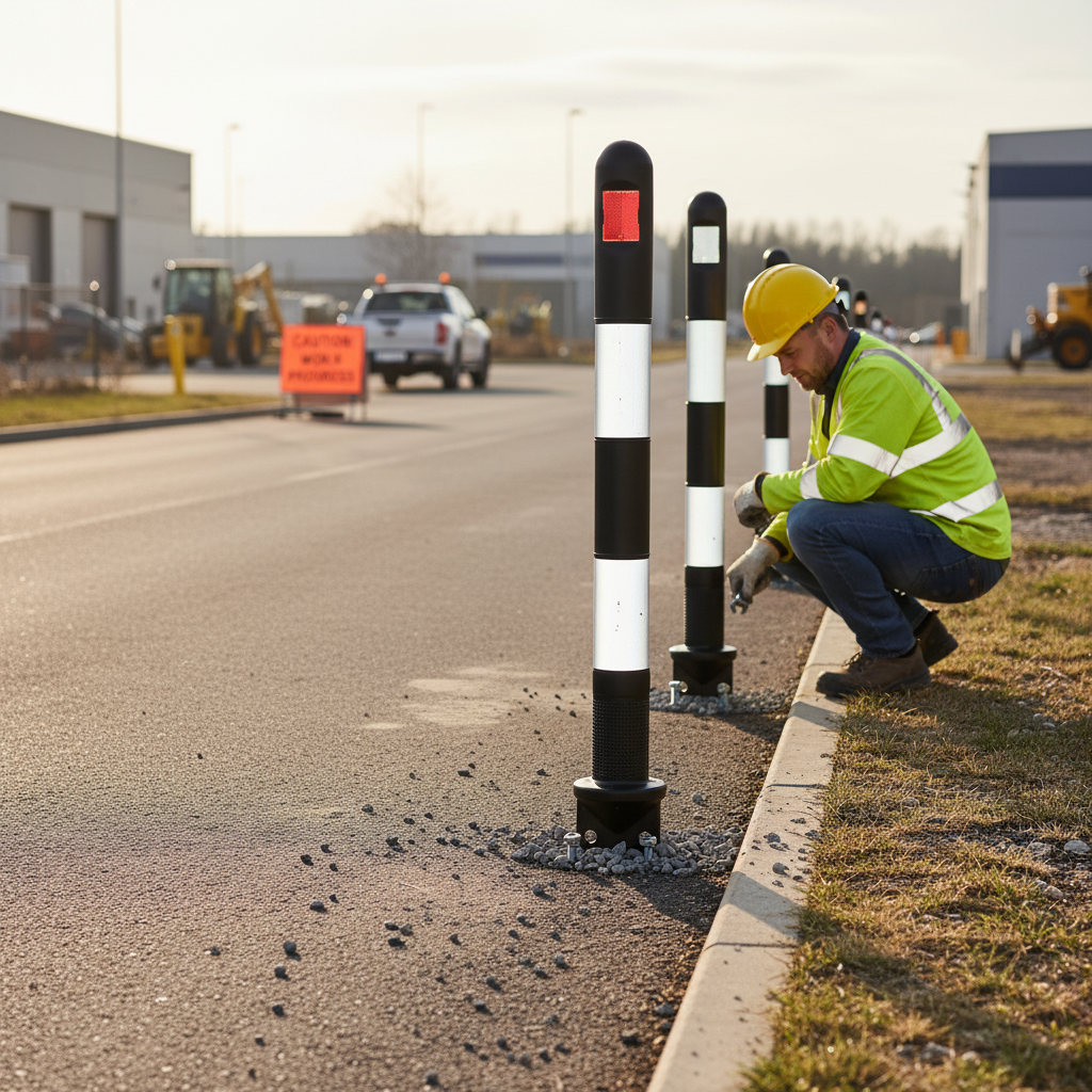 Premium Reflective Verge Road Marker Post - High-Performance Plastic Construction with Enhanced Visibility Features