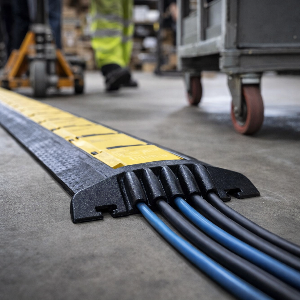 Cable Protector End Ramp – Black – Easy Fit – Indoor/Outdoor Use