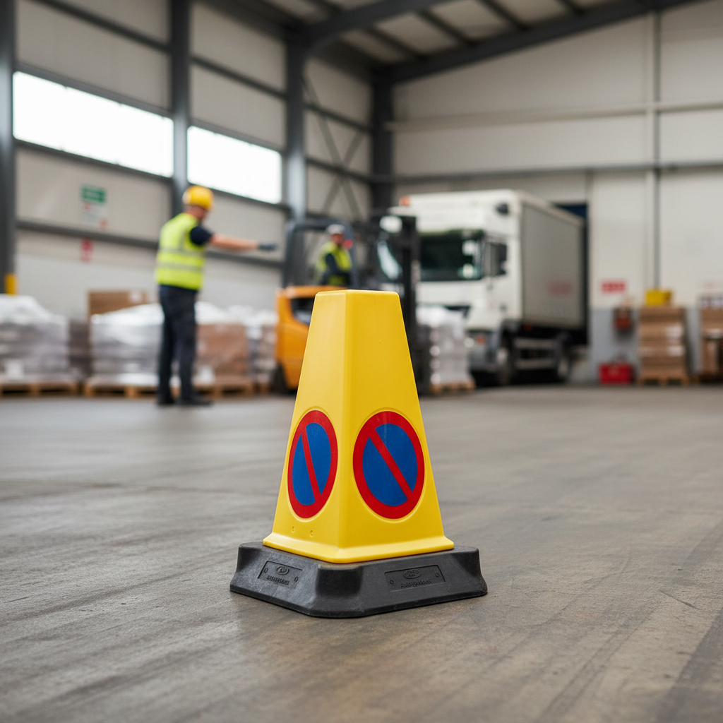 Premium Triangular No Waiting Cone with Recessed Symbols for Event Management and Construction Areas | Barriers Co
