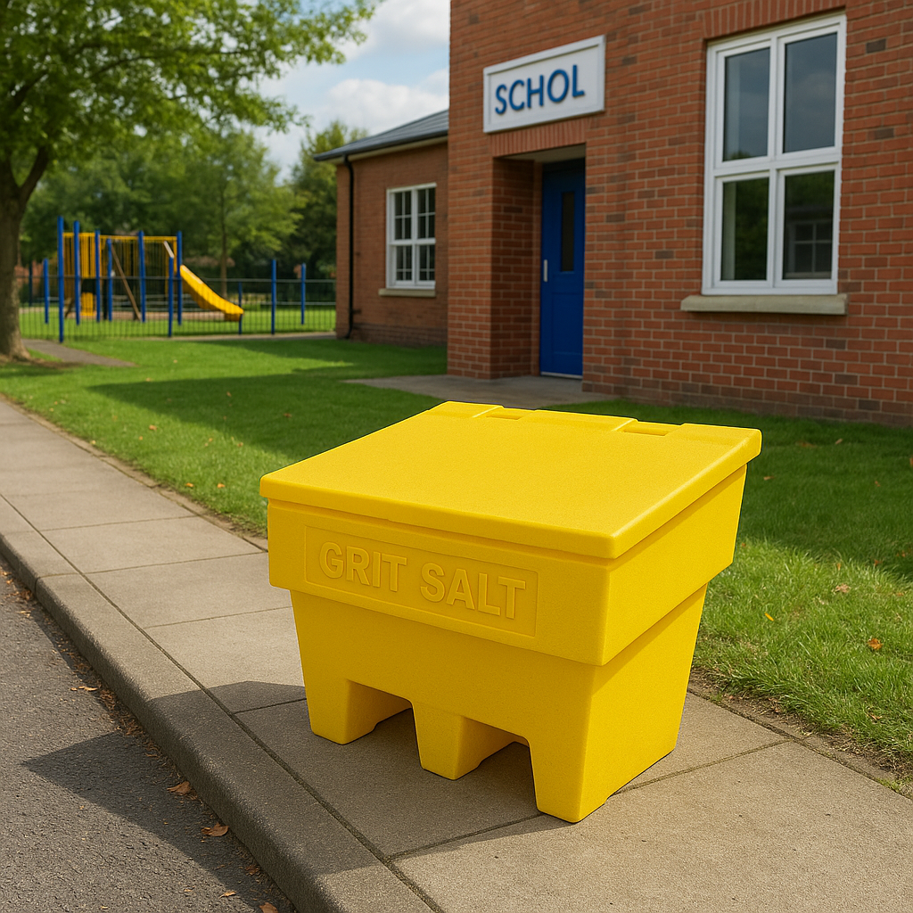 100 Litre Heavy-Duty Yellow Grit Bin – UV-Stabilised, Weatherproof & Corrosion-Proof 1