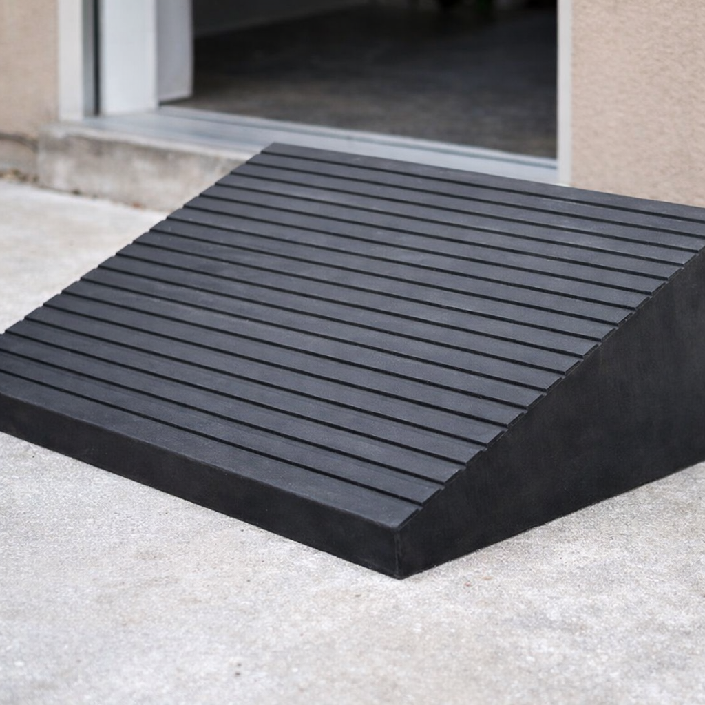Rubber Threshold Ramp – 114mm to 203mm High – Heavy Duty – Wheelchair & Mobility Scooter Access