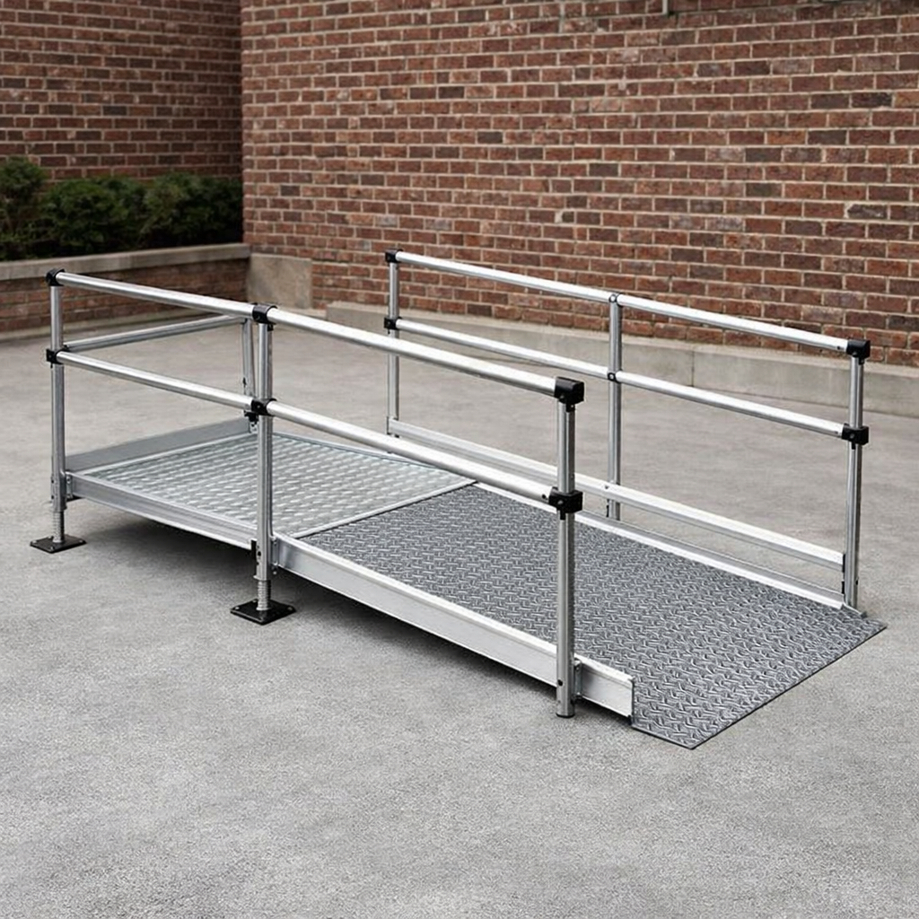 Modular Wheelchair Ramp Kit – 1080mm x 2000mm – Steel, 200kg Capacity – Indoor/Outdoor Use