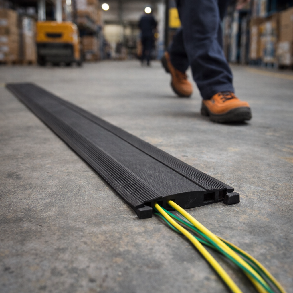 Rubber Cable Cover – Black – 20mm & 38mm – Cable Protection