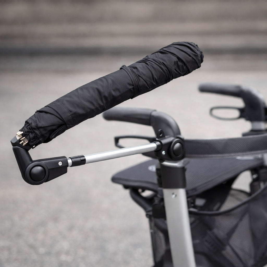 Mobility Rollator Umbrella – Black – Adjustable – Outdoor Use