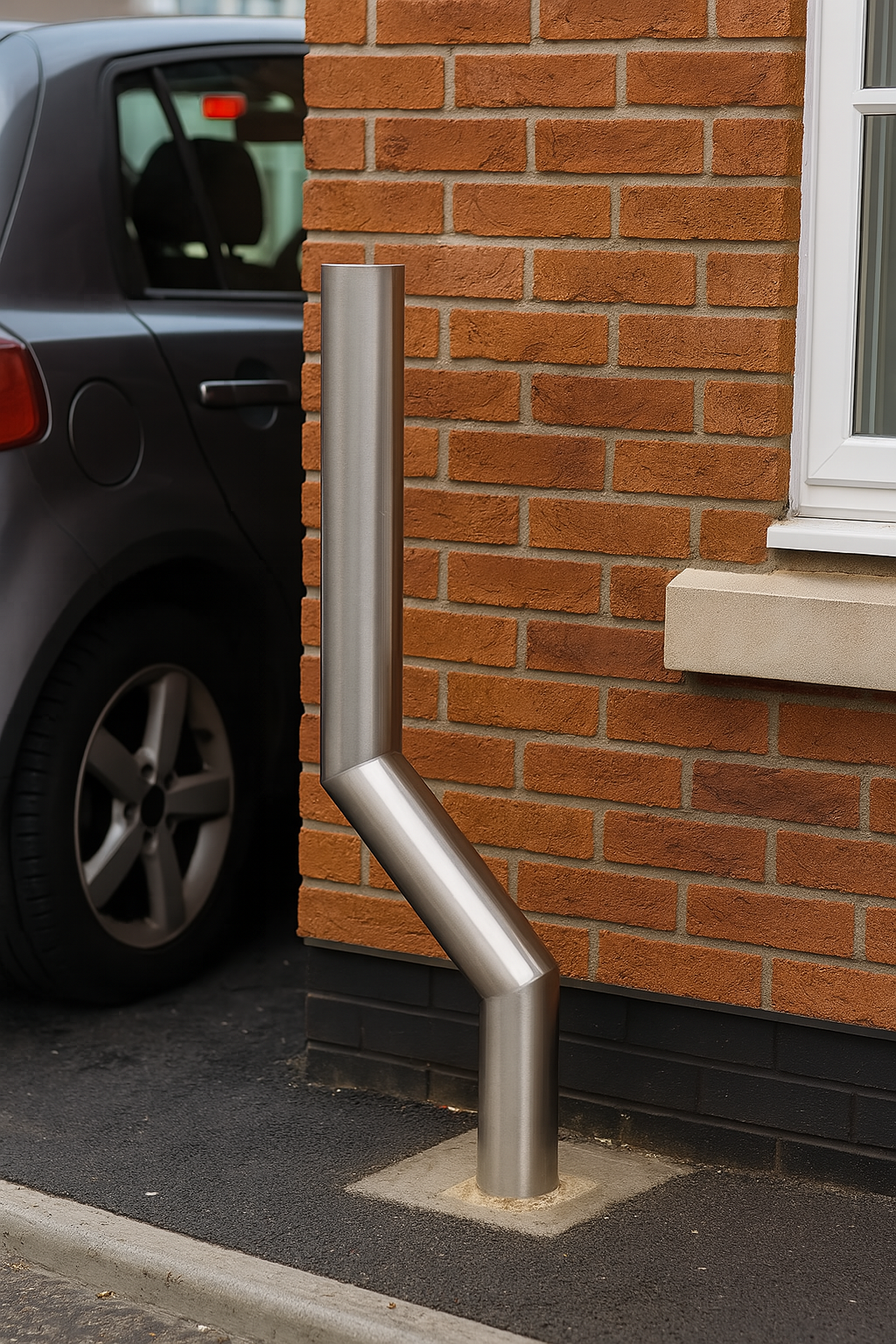 1100mm Cranked Safety Bollard 1