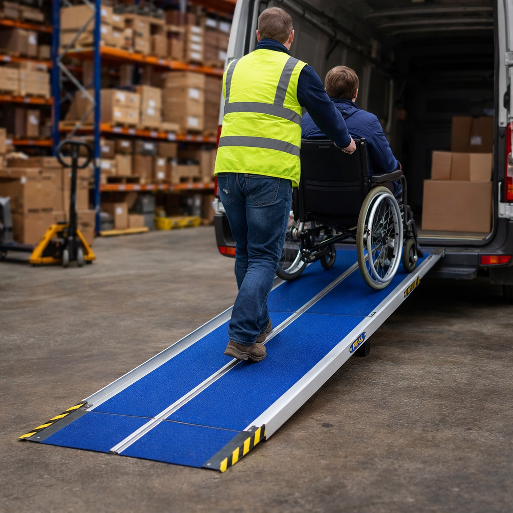 Folding Ramp – 520mm-2000mm – Aluminium 400kg Capacity – Mobility Aid