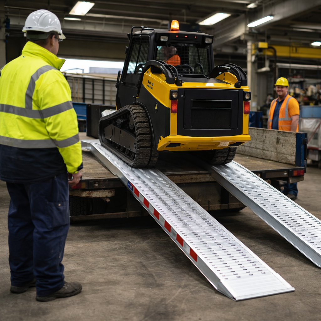 Aluminium Loading Ramps – 2500mm x 510mm – 12000kg Capacity – Plant & Digger Access