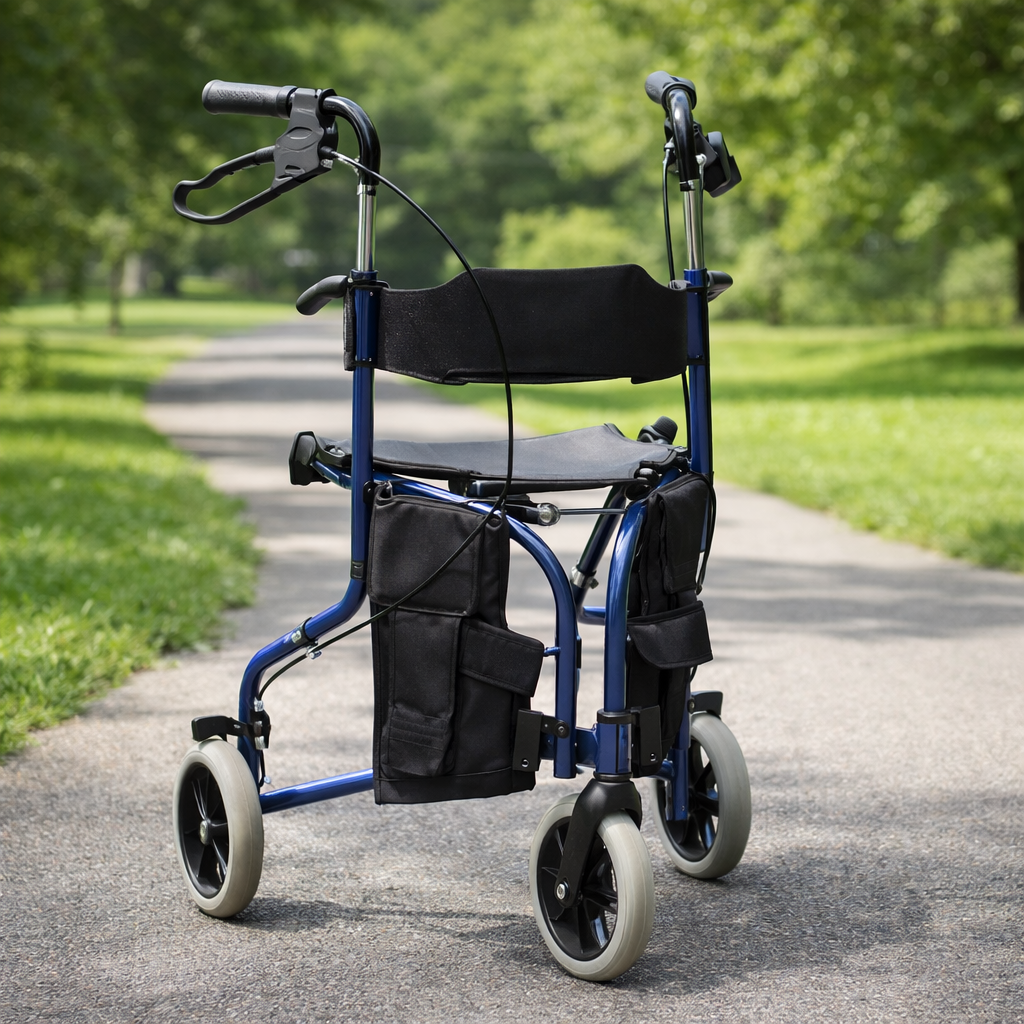 Tri-Walker With Seat – Adjustable Handle – Mobility Aid