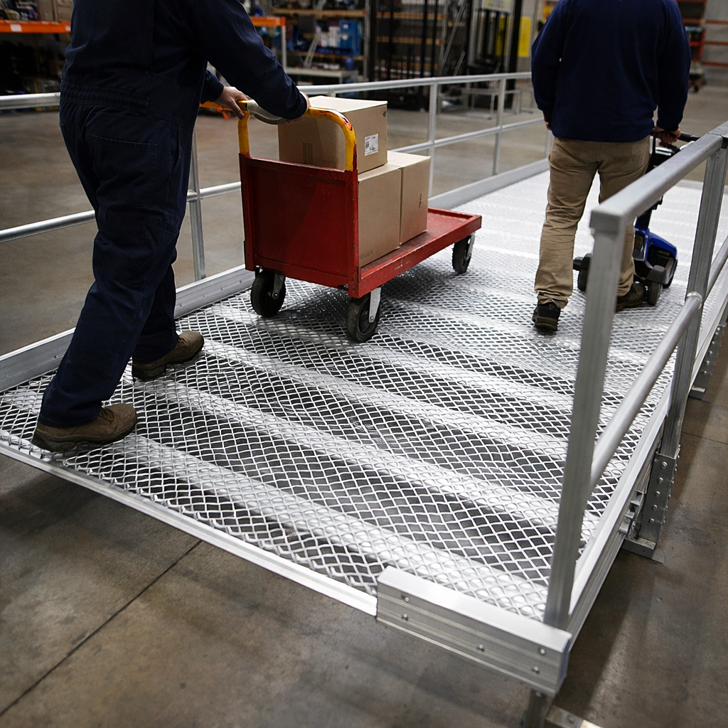 Platform & Landing for Ramp System – 1300mm Wide – Heavy Duty – Mobility Access