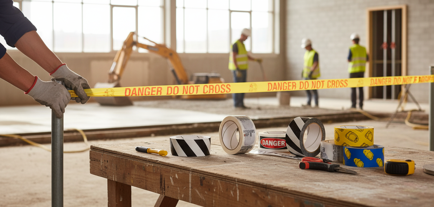 Premium Custom Printed Barrier Tape for Events and Construction - Lightweight, 75mm Wide, 250m Long, with Up to 3-Color Printing