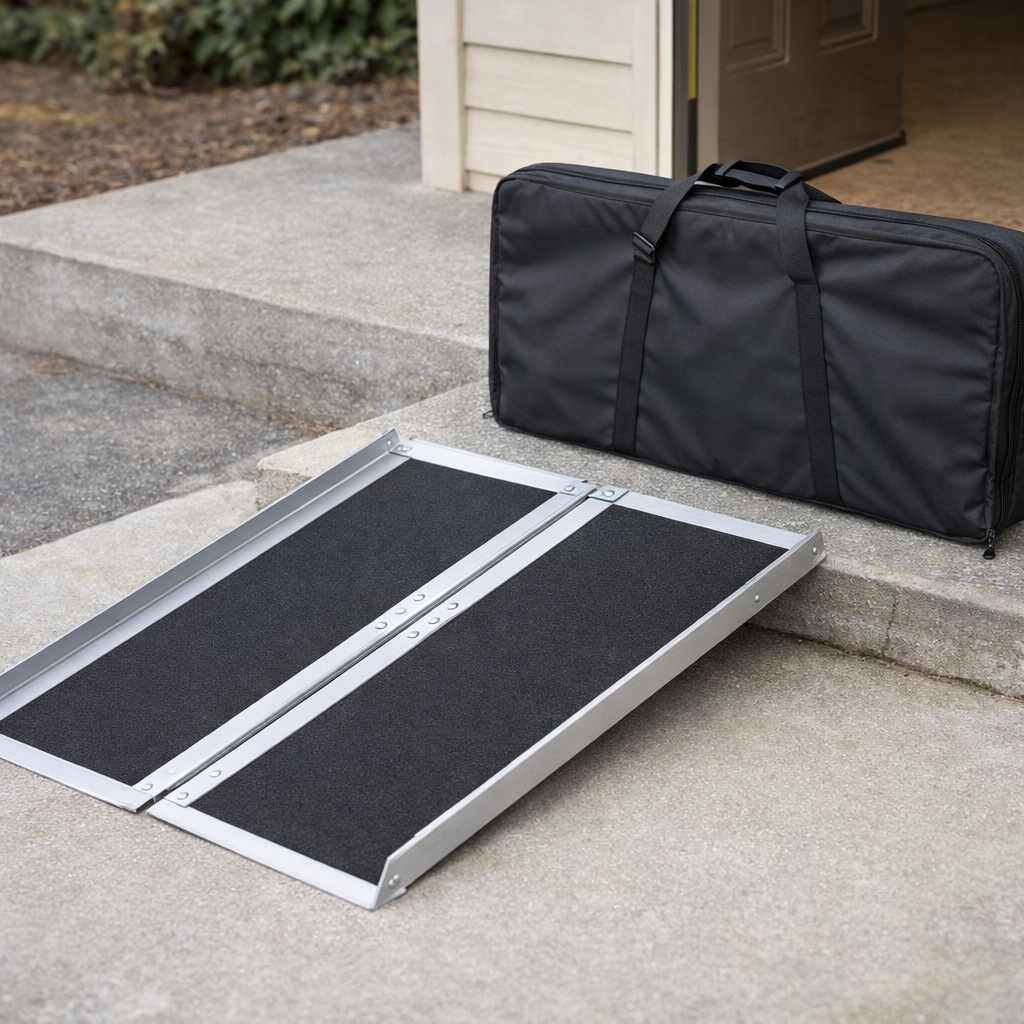 Folding Wheelchair Ramp – 3ft – Flat Hinge with Bag – Mobility Access
