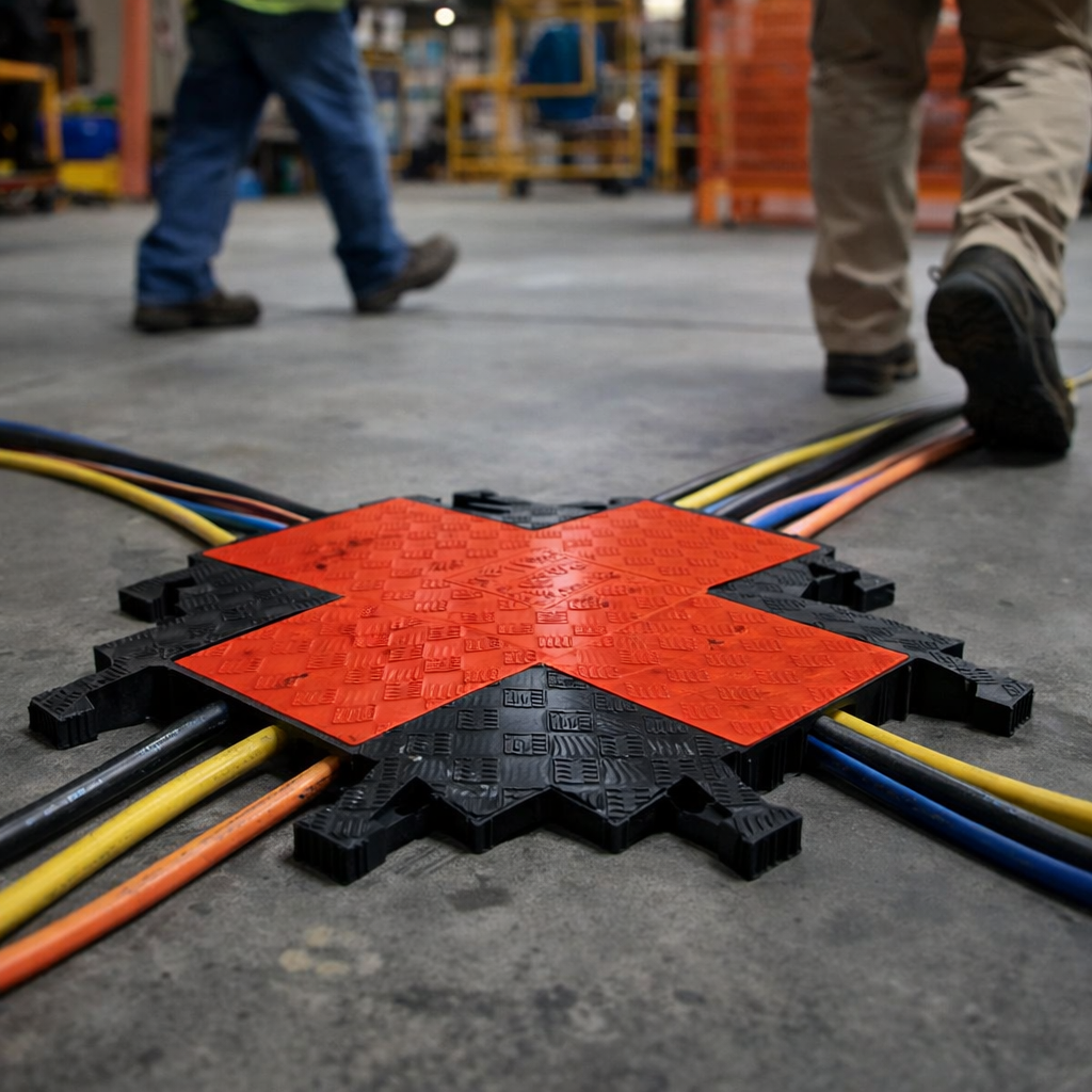 Cable Protector – 5 Channel – 4-Way Cross – Commercial Use