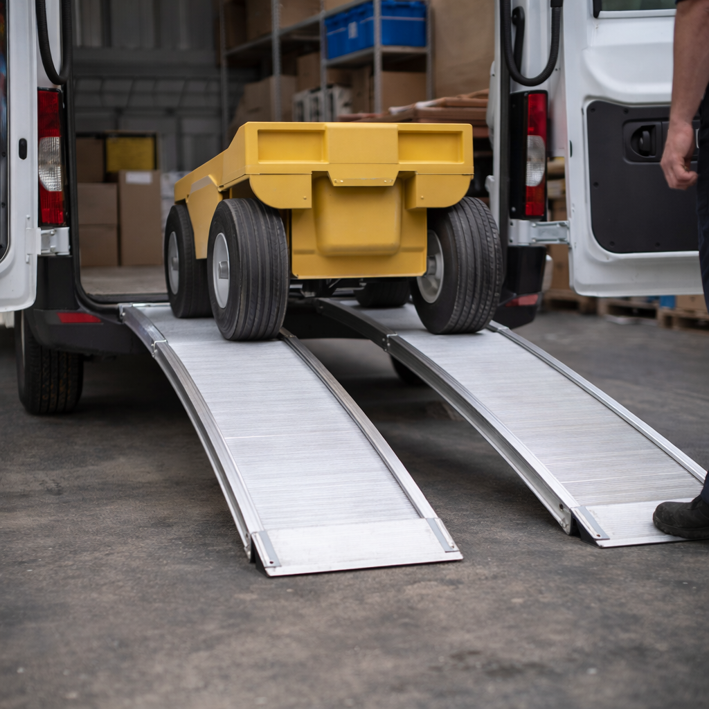 Wide Loading Ramps – 500mm Wide – Aluminium, TUV Certified – Commercial Use