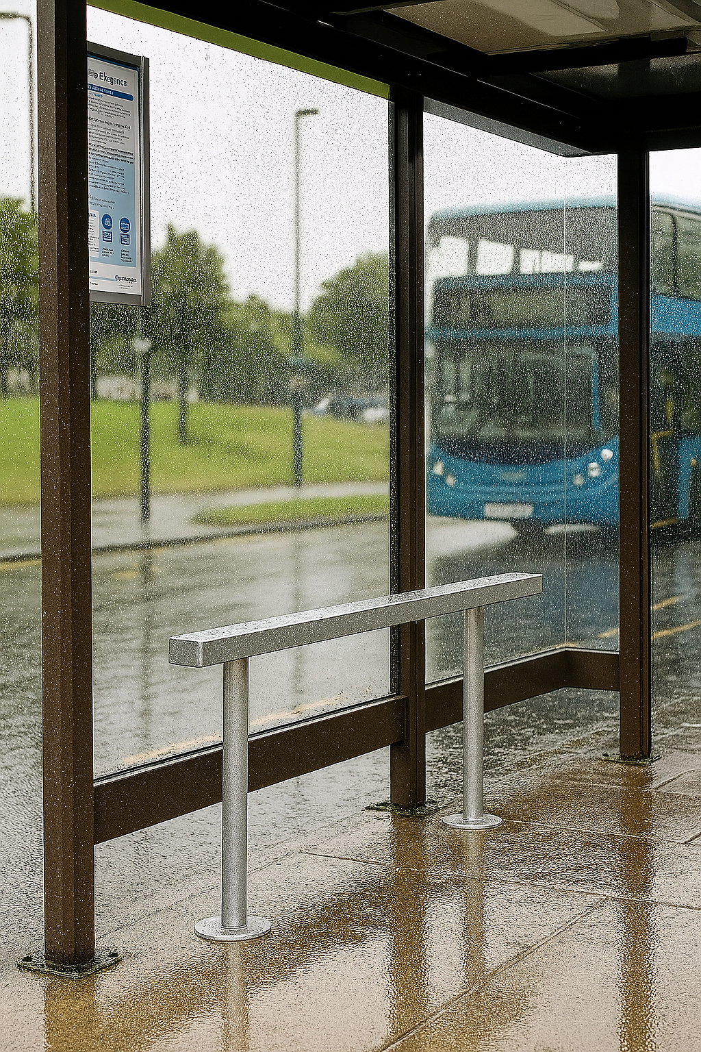 1500mm Heavy-Duty Galvanised Steel Perch Bench 3