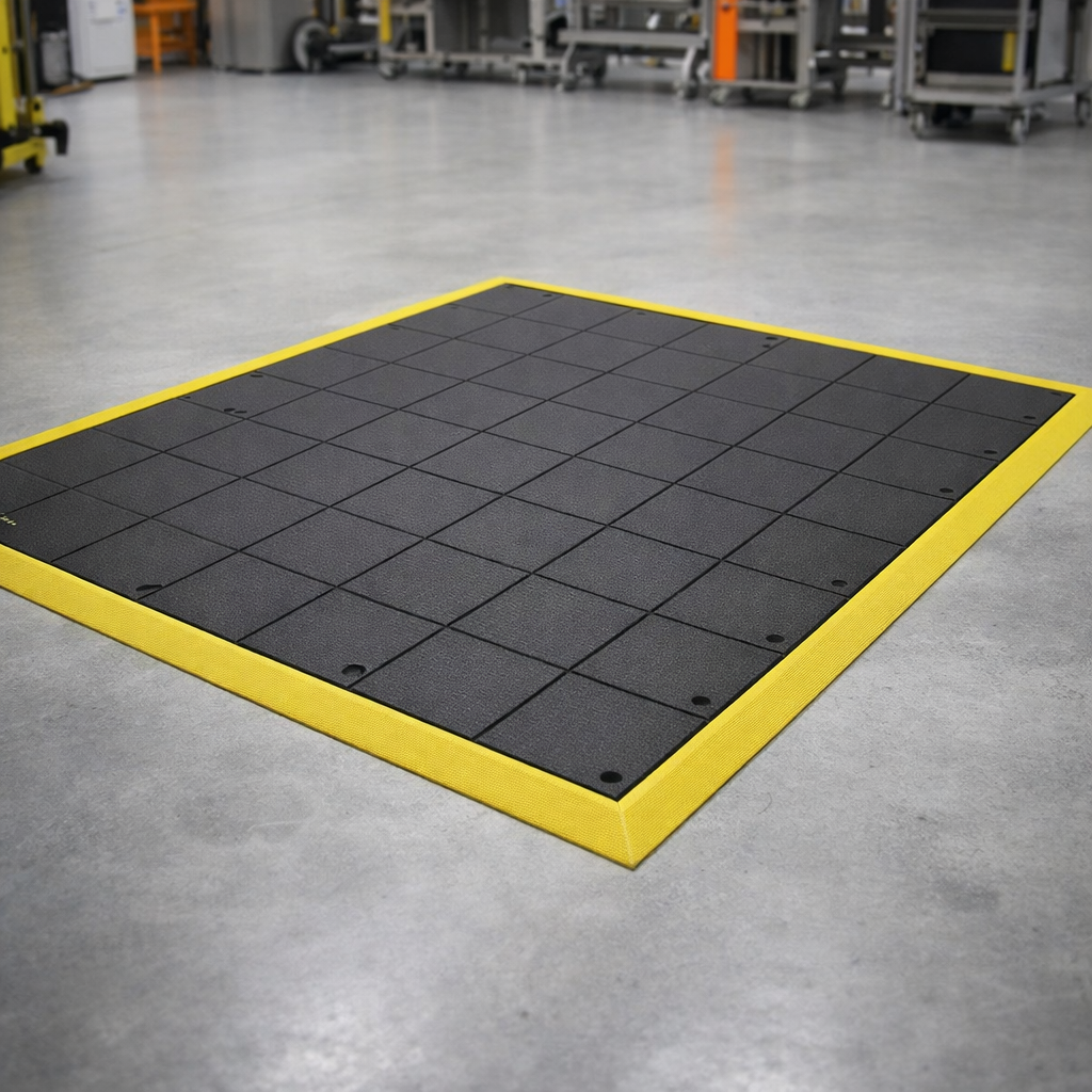 Anti-Fatigue Mat – 91cm x 91cm – Rubber, 19mm Thick – Industrial Use