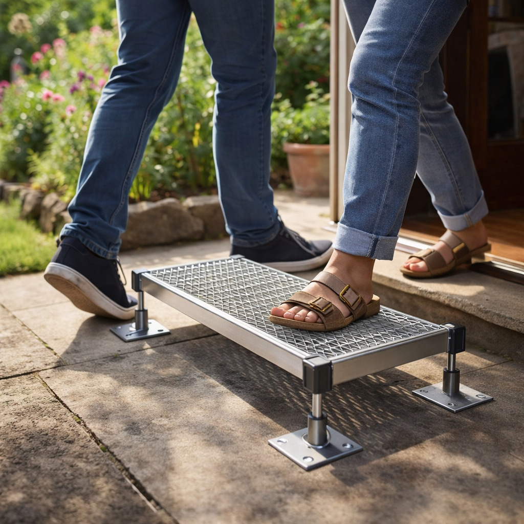Adjustable Step – 130mm-175mm – Galvanised Steel – Indoor/Outdoor