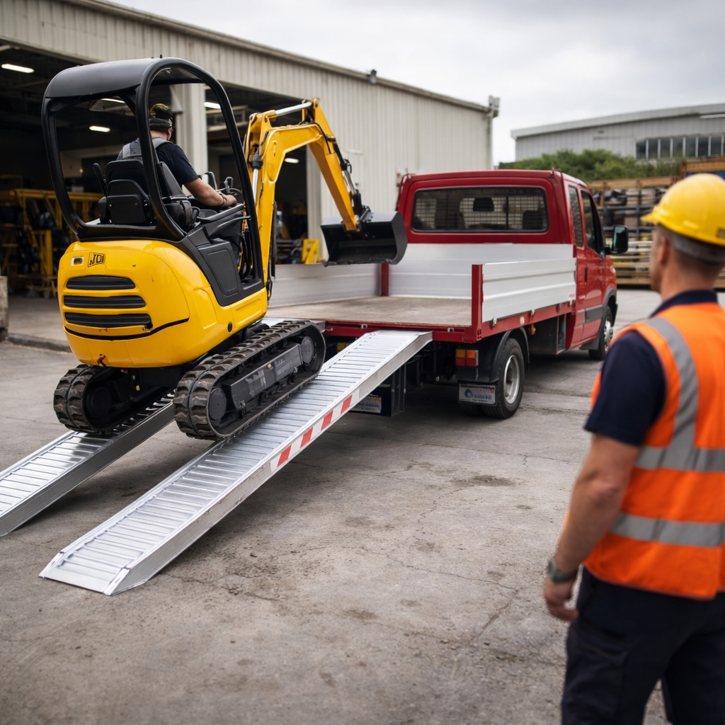 Aluminium Loading Ramps – 2500mm x 300mm – 2000kg Capacity – Vehicle & Plant