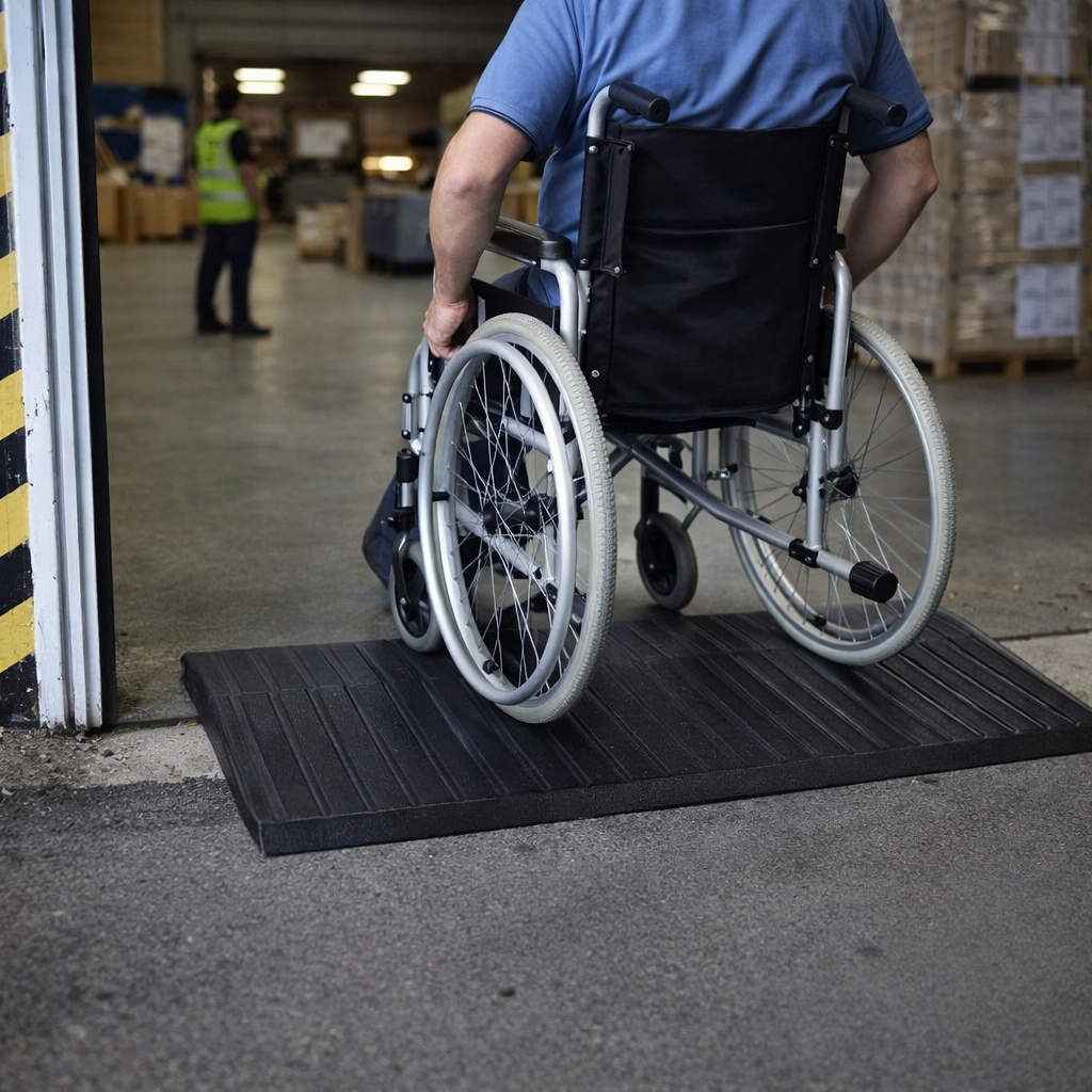 Rubber Threshold Ramps – 78mm to 80mm High – Recycled – Wheelchair & Scooter Access