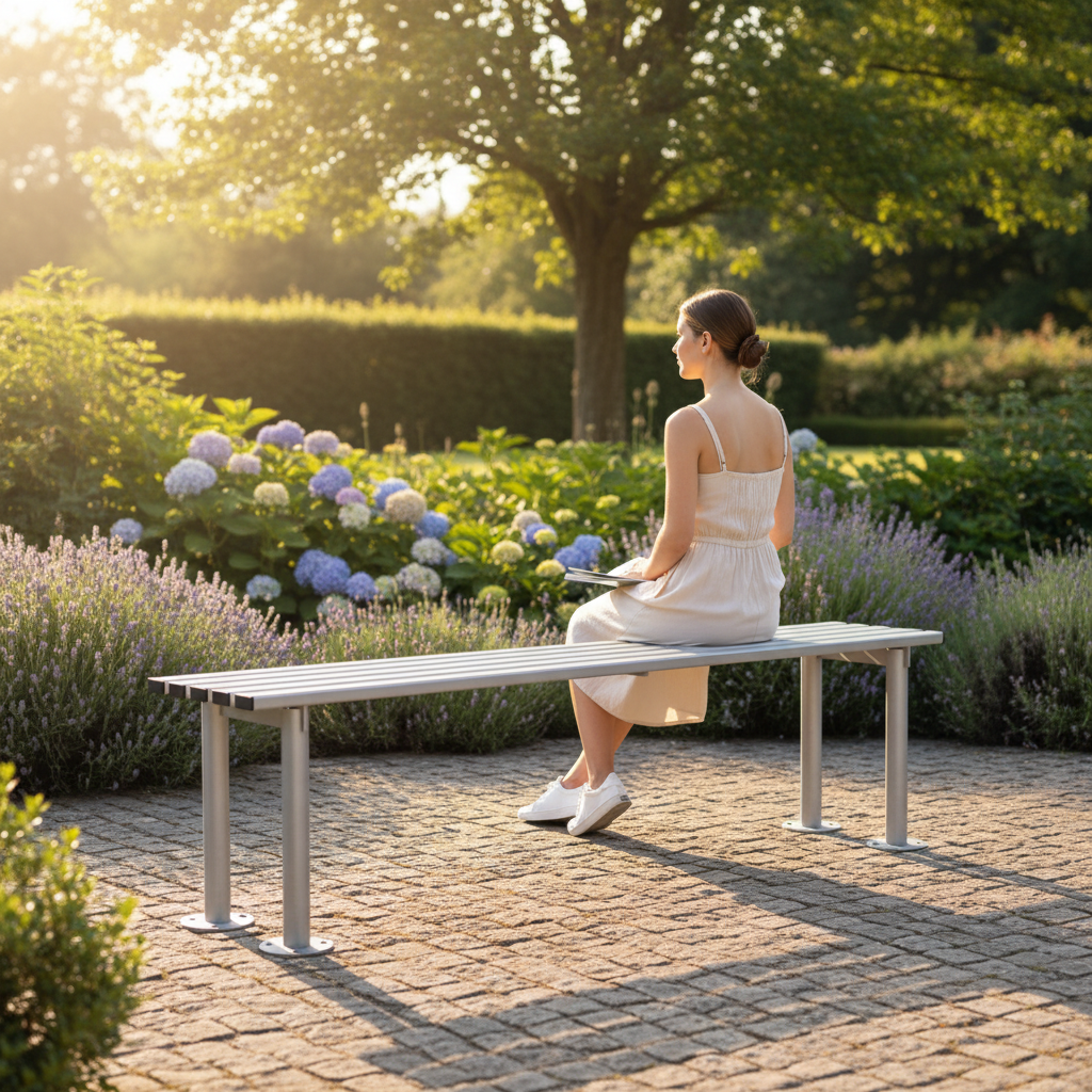 Premium Heavy Duty Backless Bench 1.8m for Outdoor Spaces - Durable Steel Design, Versatile Seating for... | Barriers Co